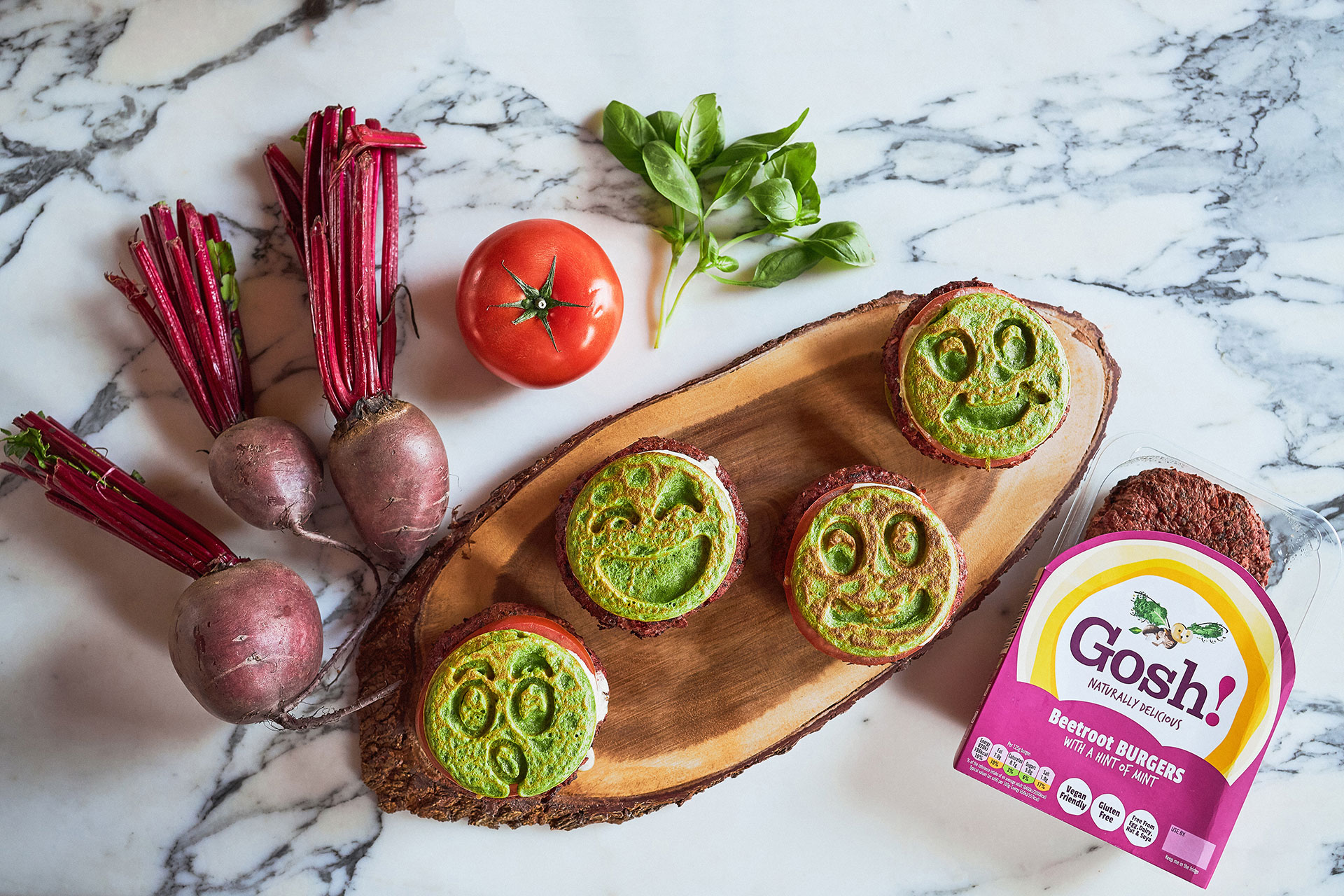 Smiley Beetroot Pancake Burgers-image